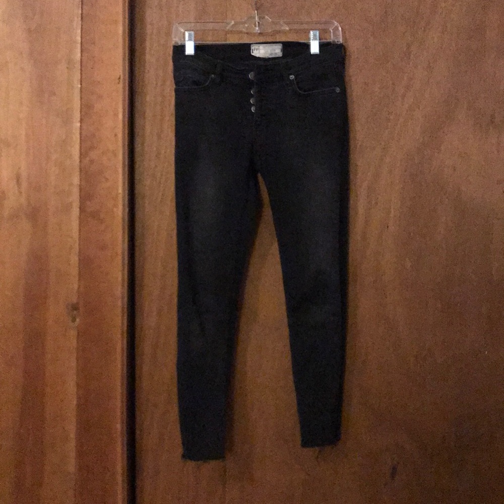 Free people black ankle crop skinny